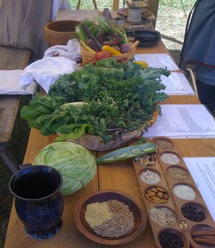 Display Table of foods by Lynette